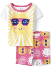 Baby And Toddler Girls Sunshine Snug Fit Cotton Pajamas