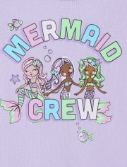 Baby And Toddler Girls Mermaid Crew Snug Fit Cotton Pajamas