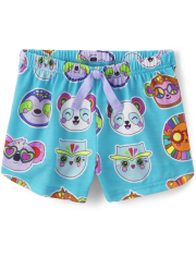 Girls Animal Pajama Shorts