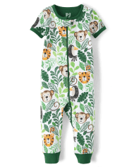 Unisex Baby And Toddler Jungle Snug Fit Cotton One Piece Pajamas