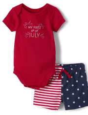 Unisex Baby First 4th Of July 2-Piece Playwear Set