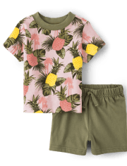 Baby Boys Pineapple 2-Piece Playwear Set