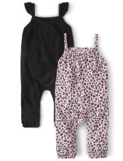 Baby Girls Leopard Romper 2-Pack