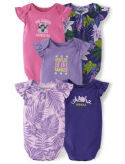 Baby Girls Aloha Mommy Bodysuit 5-Pack