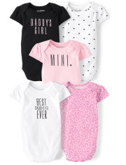 Baby Girls Mini Bodysuit 5-Pack