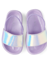 Toddler Girls Holographic Slides