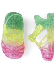 Sandales en gelée à paillettes pour bébé fille