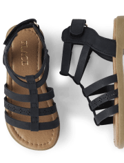 Toddler Girls Perforated Gladiator Sandals