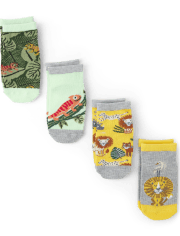 Baby And Toddler Boys Safari Ankle Socks 6-Pack