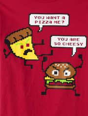 Boys Pizza Burger Graphic Tee