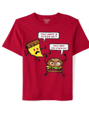 Boys Pizza Burger Graphic Tee