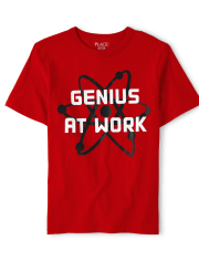 Camiseta con gráfico Genius At Work para niños