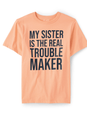 T-shirt graphique Trouble Maker pour garçon