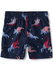 Baby And Toddler Boys Dino Mesh Performance Basketball Shorts
