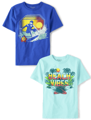 Boys Beach Vibes Graphic Tee 2-Pack