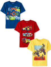Boys Vehicle Graphic Tee 3-Pack