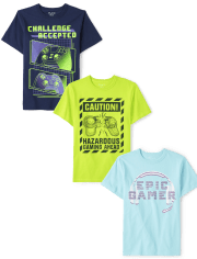 Boys Gaming Graphic Tee 3-Pack