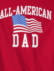 Mens Matching Family All-American Dad Graphic Tee