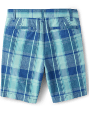 Shorts chinos a cuadros para niños
