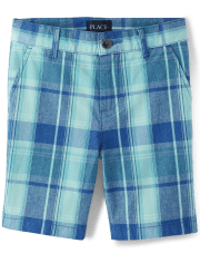 Shorts chinos a cuadros para niños