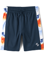 Shorts de baloncesto de alto rendimiento con estampado de rayas laterales para niños
