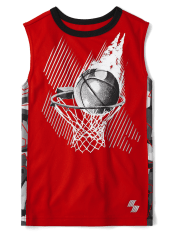 Boys Basketball Mesh Performance Muscle Tank Top