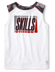 Camiseta sin mangas de rendimiento de malla Skills para niños
