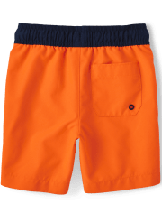 Boys Colorblock Swim Trunks