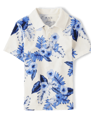 Boys Matching Family Floral Polo