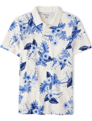 Mens Matching Family Floral Polo