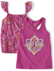 Girls Graphic Tank Top 2-Pack