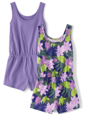 Girls Tropical Romper 2-Pack