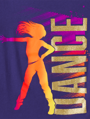 Camiseta con gráfico de baile para niñas