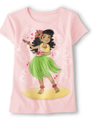 Camiseta con estampado Hula Girl para niñas