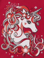 Girls Canada Unicorn Graphic Tee