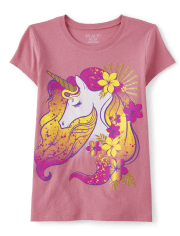 Girls Unicorn Graphic Tee
