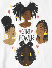 T-shirt graphique Girl Power pour filles