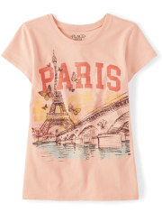 Girls Paris Graphic Tee