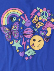 Girls Icon Heart Graphic Tee