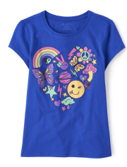 Girls Icon Heart Graphic Tee