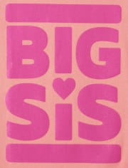 Camiseta con gráfico Big Sis para niñas