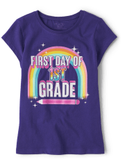 Girls First Day Of 1st Grade Graphic Tee