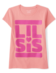 T-shirt graphique Lil Sis pour fille