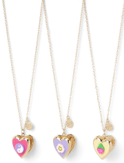 Girls Strawberry BFF Locket Necklace 3-Pack