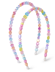 Girls Heart Beaded Headband 2-Pack
