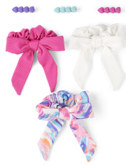 Conjunto de cabello de 6 piezas con bufanda para niñas