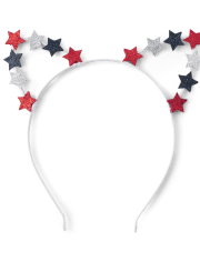 Girls Glitter Star Cat Ear Headband