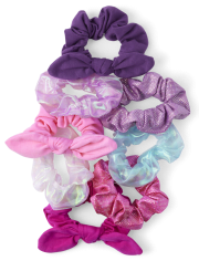 Girls Bow Scrunchie 8-Pack