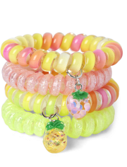 Girls Fruit Coil Bracelet 4-Pack