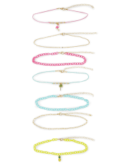 Paquete de 7 gargantillas tropicales para niñas